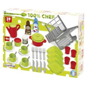 ACCESSOIRES DE DÎNETTE 100 % CHEF 39 PIECES ECOIFFIER