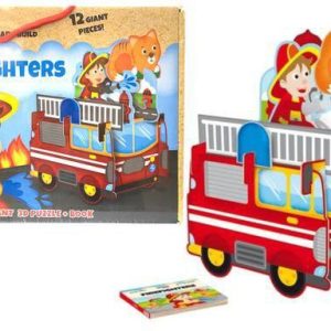 PUZZLE 3D CAMION POMPIERS + LIVRE