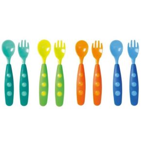 LOT DE 8 COUVERTS MULTICOLOR TIGEX