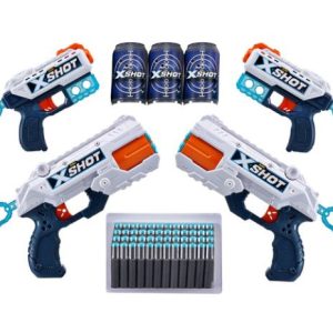 PACK DU 4 PISTOLETS DE TIR XSHOT BLASTER