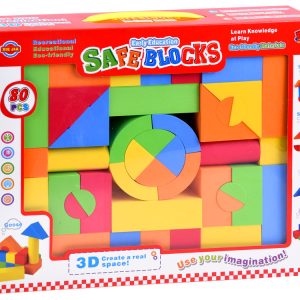 BLOCS D&rsquo;EMPILAGE EN MOUSSE 80 PC
