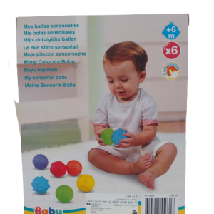 COFFERET DE 6 BALLES SENSORIELLES POUR BEBE