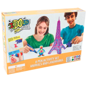 IDO3D ULTRA, COFFRET 8 STYLOS 3D ANIMAUX ET MONUMENTS – GP TOYS
