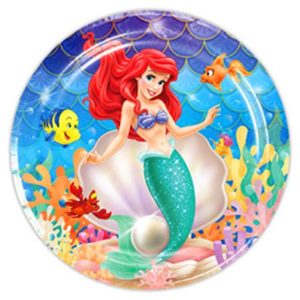 PACK DE DECORATION D’ANNIVERSAIRE COMPLET 91 PIECES THEME SIRENE ARIEL
