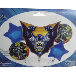 DECORATION D&rsquo;ANNIVERSAITE 5 BALLONS THEME BATMAN