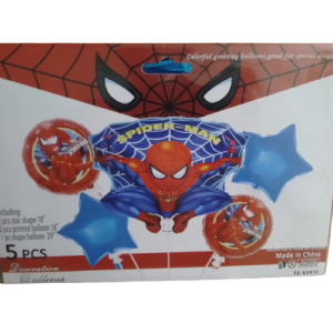 DECORATION D&rsquo;ANNIVERSAITE 5 BALLONS THEME SPIDERMAN