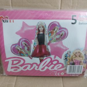 DECORATION D’ANNIVERSAITE 5 BALLONS THEME BARBIE