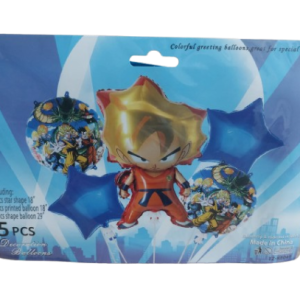 DECORATION D’ANNIVERSAITE 5 BALLONS THEME DRAGONBALL
