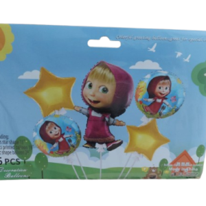 DECORATION D’ANNIVERSAITE 5 BALLONS THEME MASHA